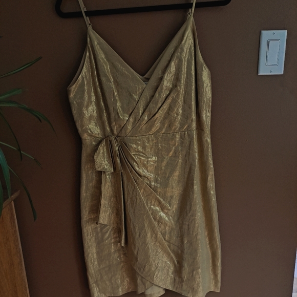 SANDRO Metallic Linen Mini Dress - Picture 2 of 6